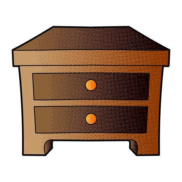 餐具柜手绘矢量设计素材图片