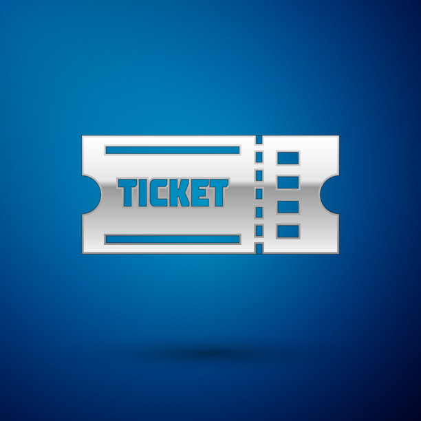 银票图标孤立在蓝色背景图片下载