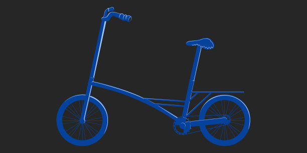 孤立的彩色剪影一辆自行车图片下载