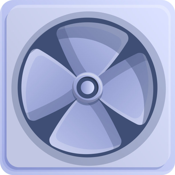 建筑通风图标卡通风格图片下载