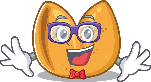 超级搞笑极客聪明幸运饼干吉祥物图片下载