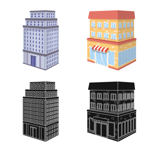 孤立对象施工与建筑标识图片下载