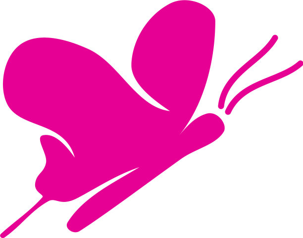 蝴蝶飞标志设计模板图标孤立图片下载