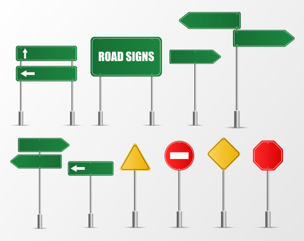 孤立设置路标图片下载