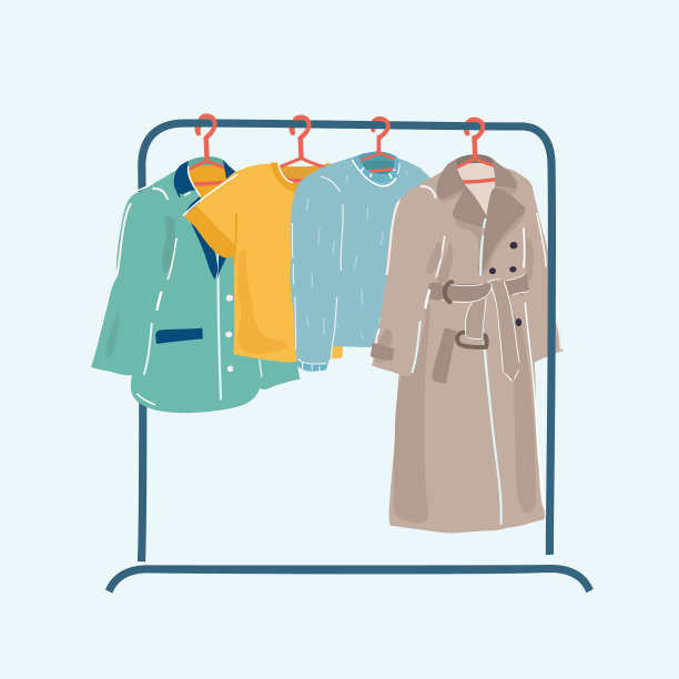 衣服或衣服挂在衣架上图片下载