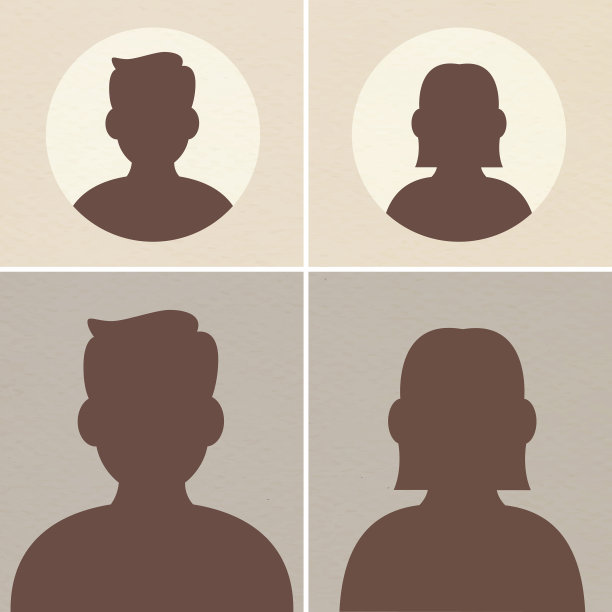 基本的男性女性剪影图片下载