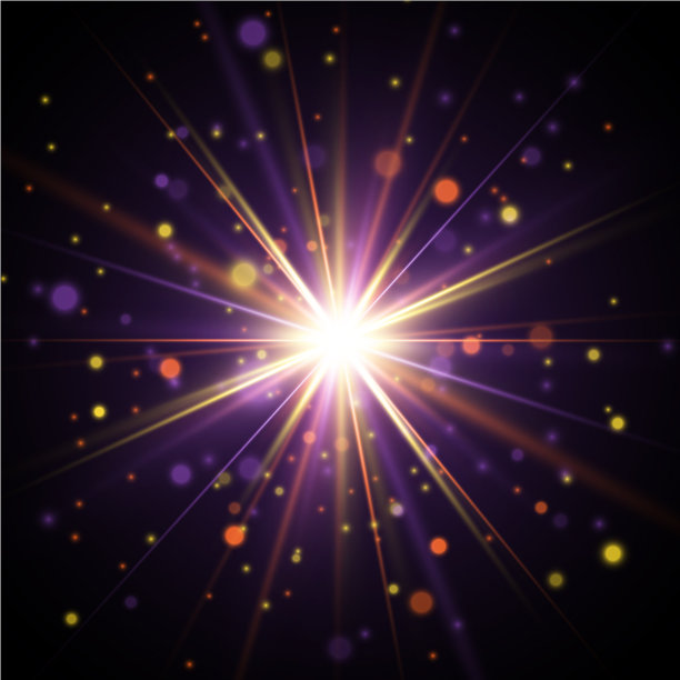 星星闪耀着光芒图片下载