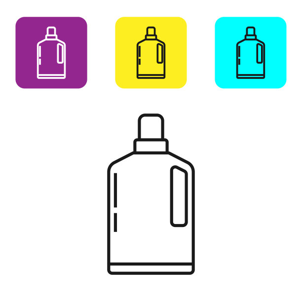 黑线塑料瓶液体洗衣图片下载