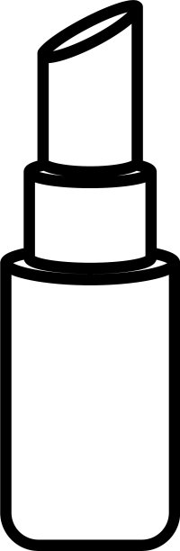 口红化妆化妆品图标上的白色背景图片下载