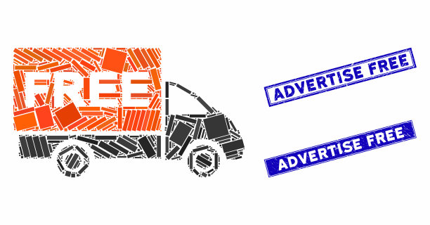 免费送货马赛克和遇险矩形图片下载