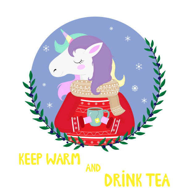 独角兽与杯图片下载