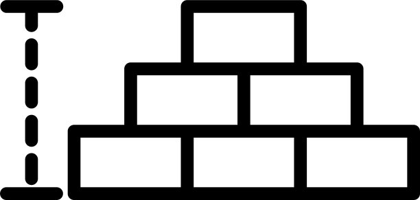 墙砖建筑图标线条风格图片下载