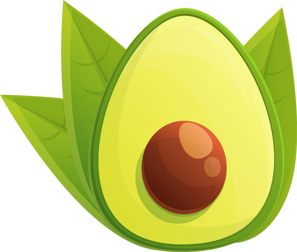 牛油果图标卡通风格图片下载