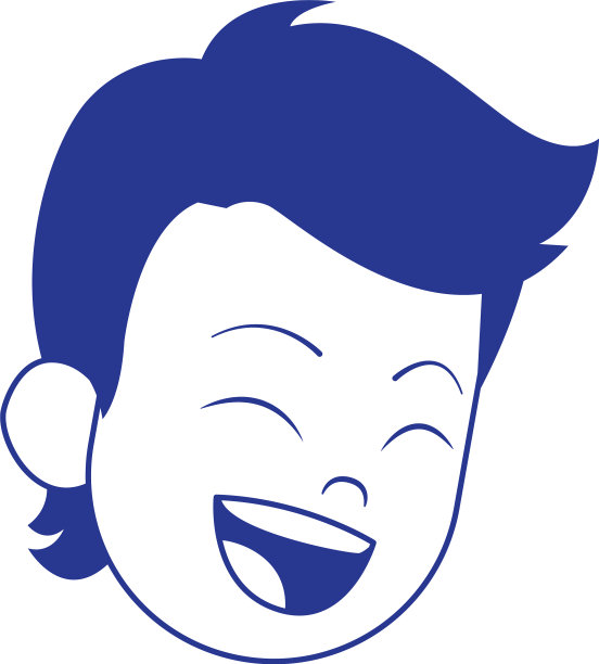 男人笑图标平面设计图片下载