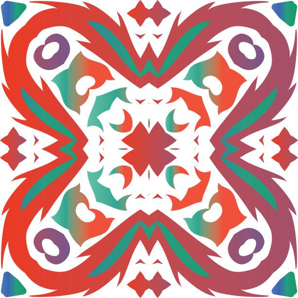 彩色瓷砖中的民族装饰装饰品图片下载