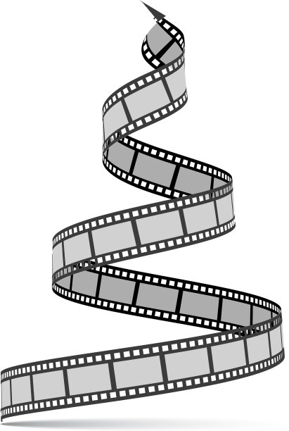 以圣诞树的形式拍摄的胶片图片下载