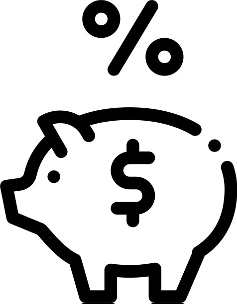 小猪存钱罐小猪钱的图标轮廓图片下载