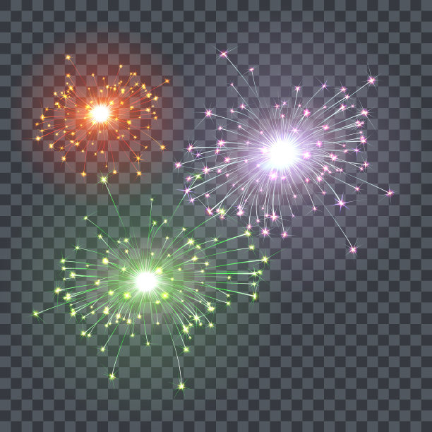 圣诞烟花的效果喜庆明亮图片下载