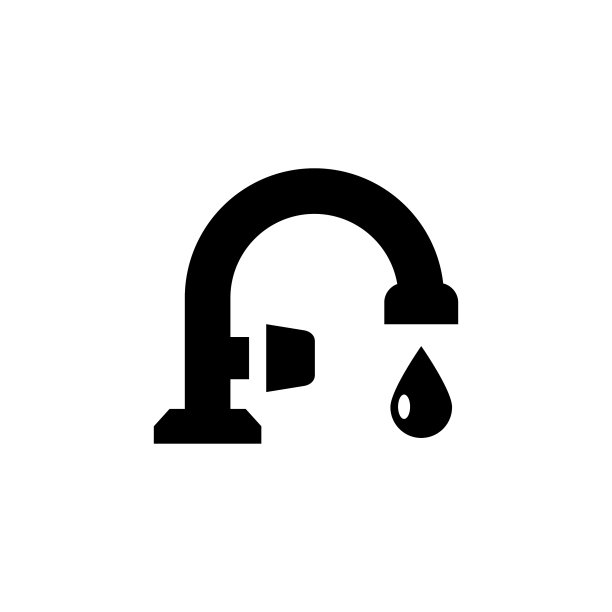 水龙头字形图标和水滴图片下载