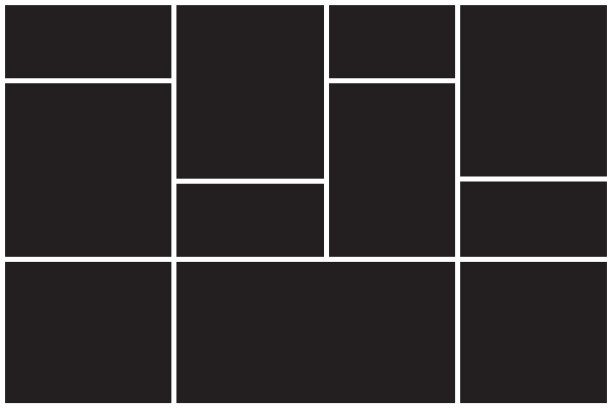 照片拼贴图案白色框架黑色图案图片下载