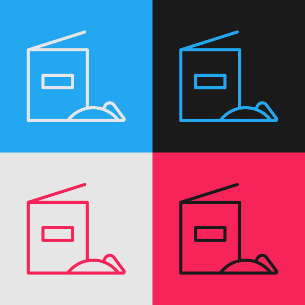 颜色线面粉包图标隔离颜色图片下载