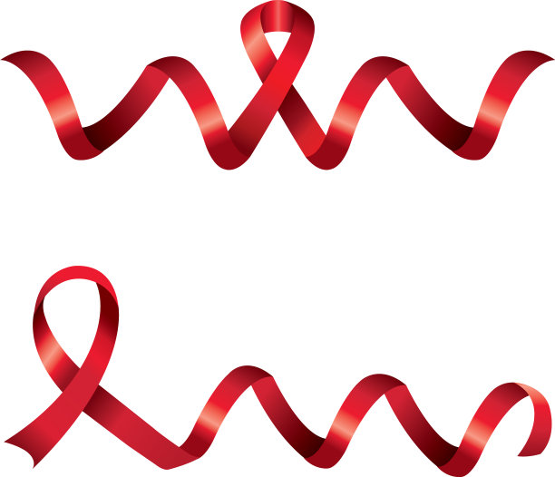 设置艾滋病日意识丝带孤立图标图片下载