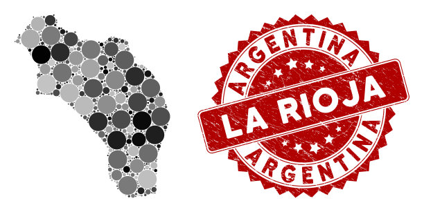 马赛克拉里奥哈阿根廷地图和垃圾摇滚round图片下载