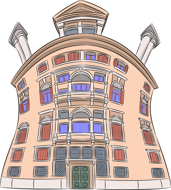 威尼斯古老的传统石屋图片下载