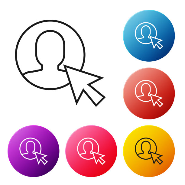 黑线用户在商务西装图标图片下载