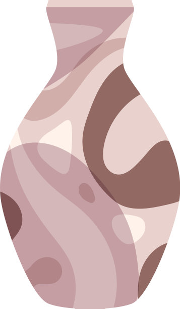 可爱的花盆在白色的背景图片下载