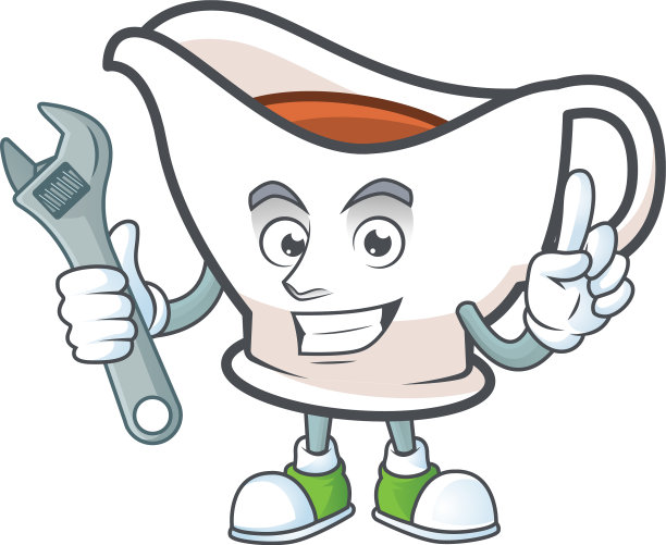 带有角色吉祥物形状机制的卤盘图片下载