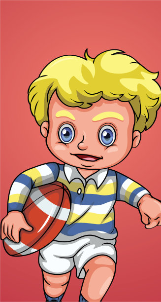 快乐的男孩打橄榄球图片下载