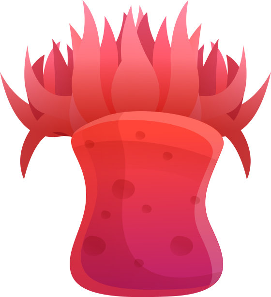 海滩热带珊瑚图标卡通风格图片下载