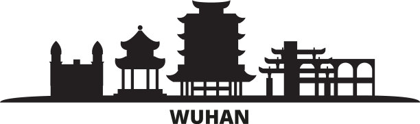 中国武汉城市天际线孤立图片下载