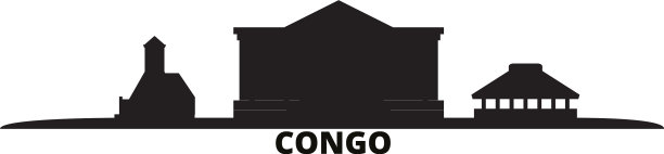 刚果城市天际线孤立图片下载