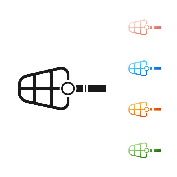 黑色的狗的口吻图标孤立在白色的背景图片下载