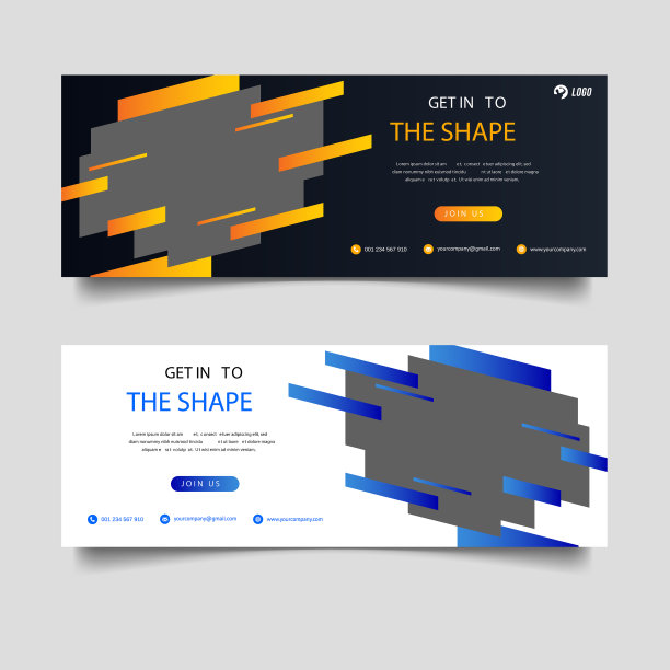 健身房和健身横幅推广模板图片下载
