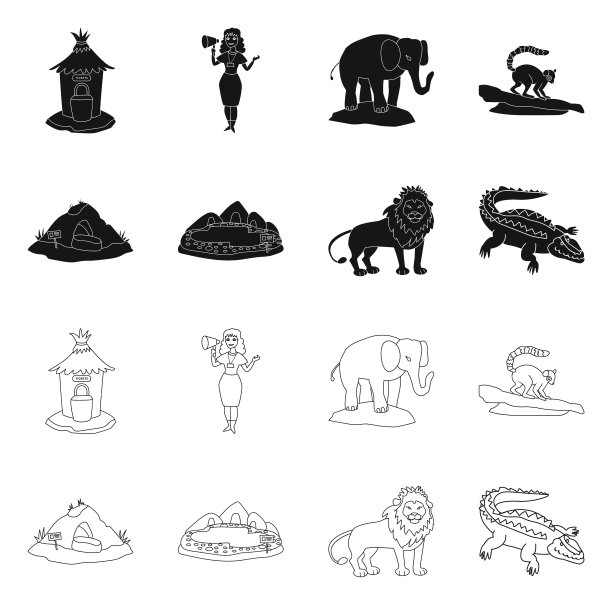 设计本质和有趣的图标集图片下载