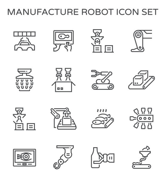 机器人生产图标图片下载