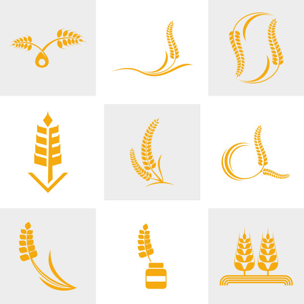设置农业小麦标志模板豪华图片下载