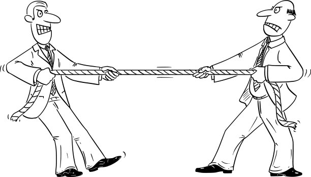 漫画卡通两个商人或生意图片下载