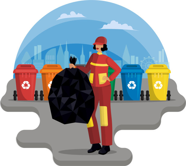 穿制服的公共事业工人女清洁工清扫图片下载