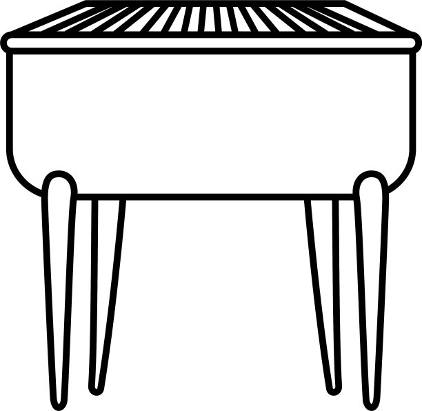 烤箱烧烤设备隔离图标图片下载