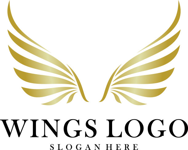 豪华翅膀标志设计模板图标符号图片下载