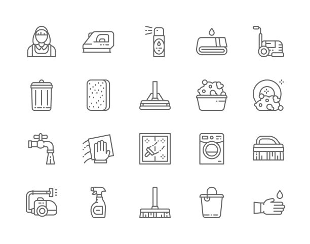 设置清洁线图标家庭主妇铁毛巾图片下载