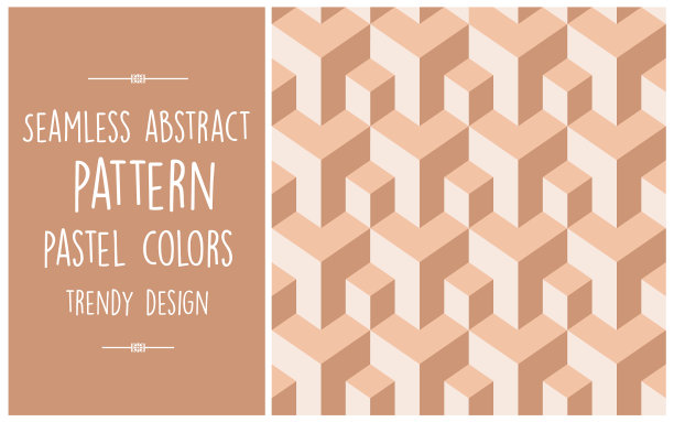 无缝抽象图案时尚粉彩图片下载