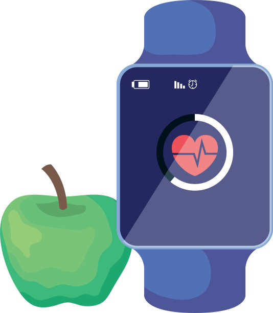 智能手表运动设备与苹果隔离图标图片下载