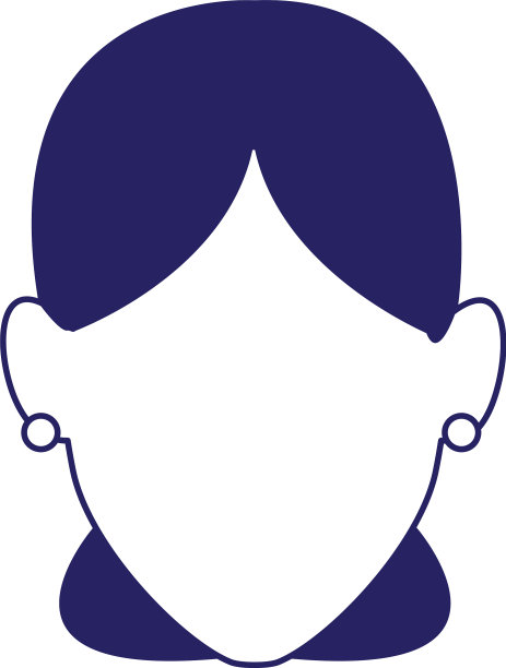 女人脸图标平面设计图片下载