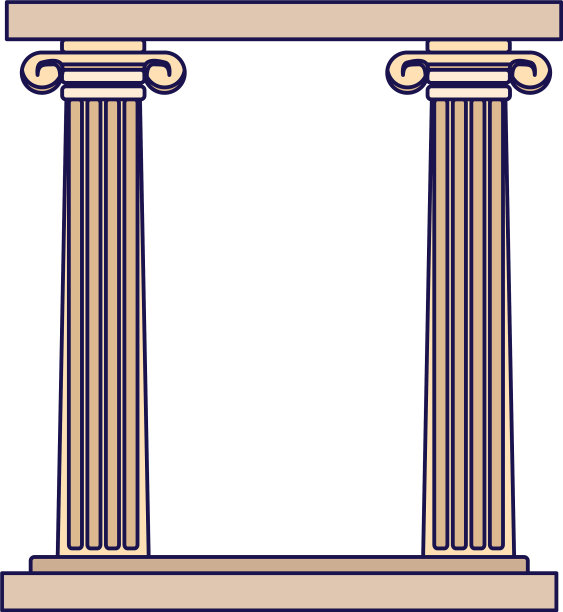 拱柱图标平面设计图片下载