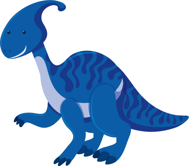 单一图片副栉龙在蓝色图片下载